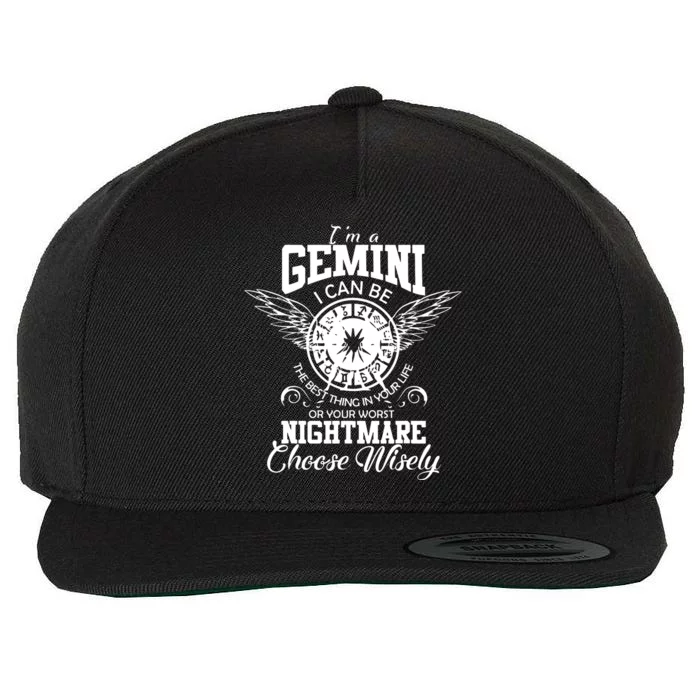 Gemini Gift Wool Snapback Cap