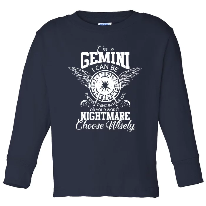 Gemini Gift Toddler Long Sleeve Shirt