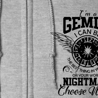 Gemini Gift Full Zip Hoodie