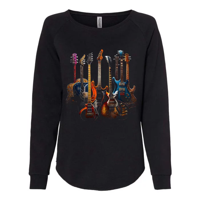 Guitars Guitarists Womens California Wash Sweatshirt