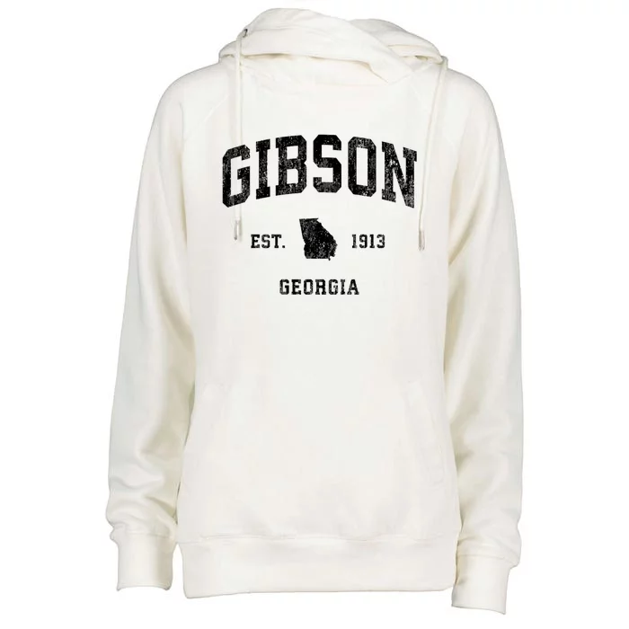 Gibson Georgia Ga Vintage Athletic Womens Funnel Neck Pullover Hood