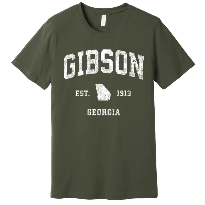 Gibson Georgia Ga Vintage Athletic Premium T-Shirt