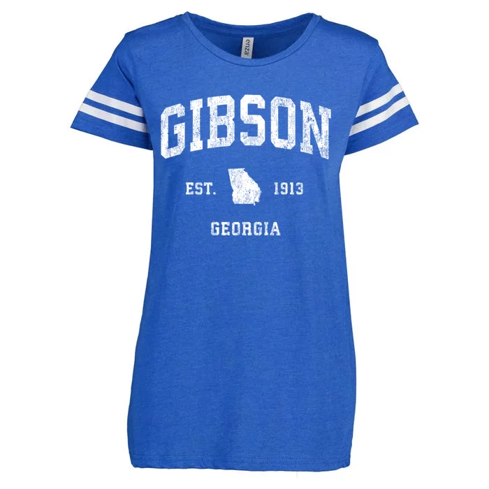 Gibson Georgia Ga Vintage Athletic Enza Ladies Jersey Football T-Shirt