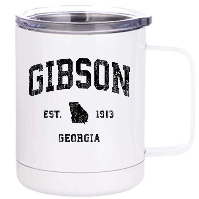 Gibson Georgia Ga Vintage Athletic Front & Back 12oz Stainless Steel Tumbler Cup