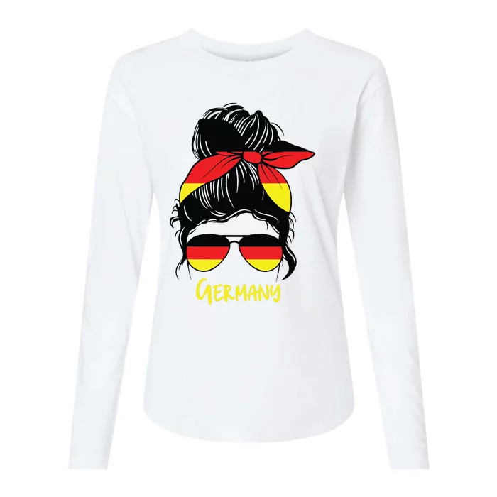 German Girl Germany Girl Dutch Woman Flag Womens Cotton Relaxed Long Sleeve T-Shirt