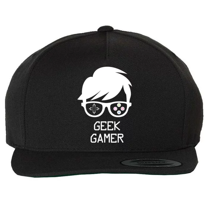 Geek Gamer Gaming Gift For Him Wool Snapback Cap