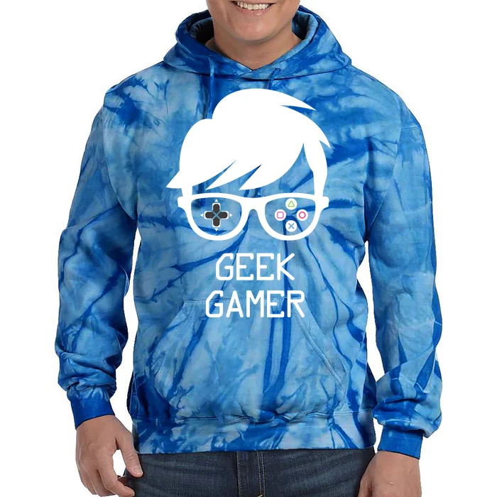 Geek Gamer Gaming Gift For Him Tie Dye Hoodie