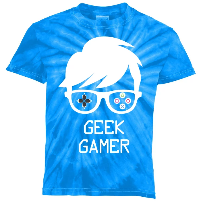 Geek Gamer Gaming Gift For Him Kids Tie-Dye T-Shirt