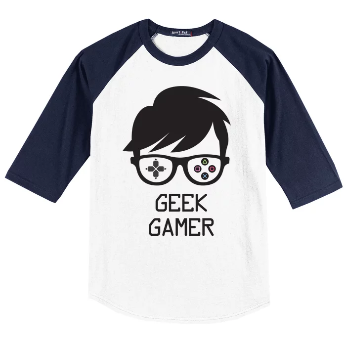 Geek Gamer Gaming Gift For Him Baseball Sleeve Shirt