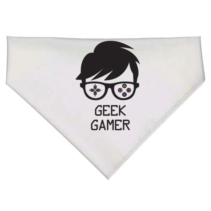 Geek Gamer Gaming Gift For Him USA-Made Doggie Bandana