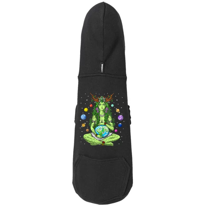 Gaia Greek Goddess Pagan Mother Earth Hippie Nature Witchy Doggie 3-End Fleece Hoodie