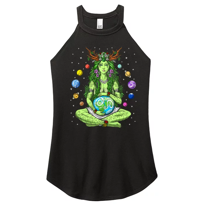 Gaia Greek Goddess Pagan Mother Earth Hippie Nature Witchy Women’s Perfect Tri Rocker Tank