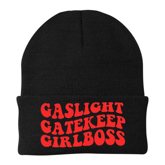 Gaslight Gatekeep Girlboss Apparel Knit Cap Winter Beanie