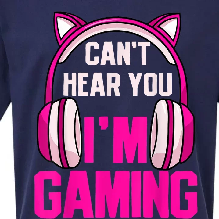 Gamer Girl Gaming I Cant Hear You Im Gaming Video Games Sueded Cloud Jersey T-Shirt