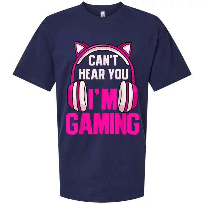 Gamer Girl Gaming I Cant Hear You Im Gaming Video Games Sueded Cloud Jersey T-Shirt