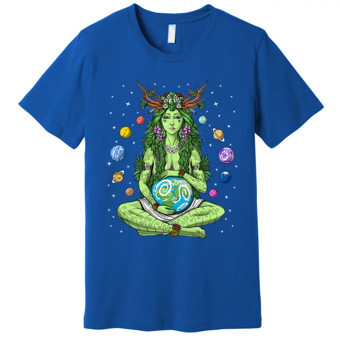 Gaia Greek Goddess Pagan Mother Earth Hippie Nature Witchy Gift Premium T-Shirt