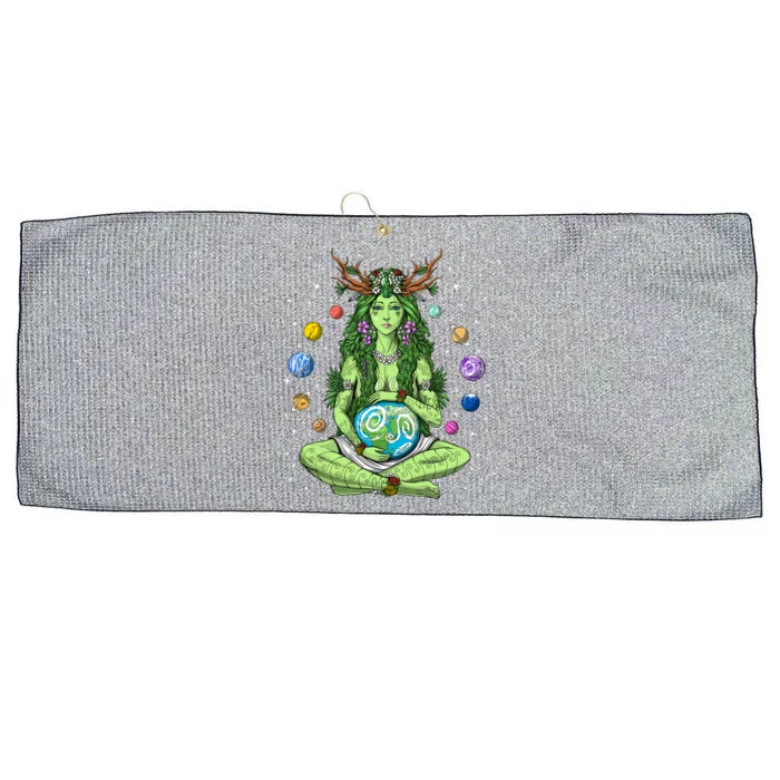 Gaia Greek Goddess Pagan Mother Earth Hippie Nature Witchy Gift Large Microfiber Waffle Golf Towel