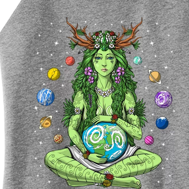 Gaia Greek Goddess Pagan Mother Earth Hippie Nature Witchy Gift Women’s Perfect Tri Rocker Tank