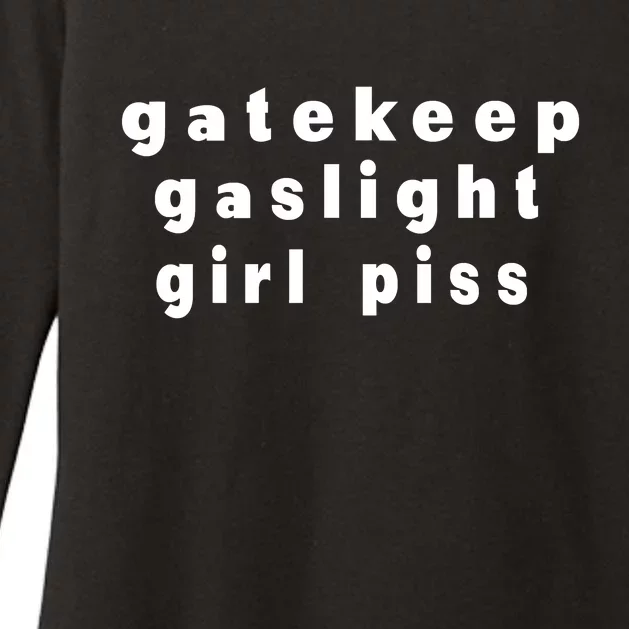 Gatekeep Gaslight Girl Piss Womens CVC Long Sleeve Shirt