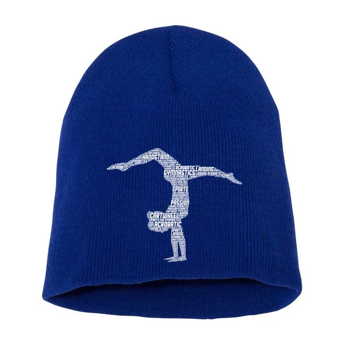 Gymnastics Gymnast Gift Short Acrylic Beanie