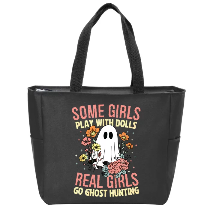 Girl Go Ghost Hunting Paranormal Adventure Ghost Researcher Zip Tote Bag