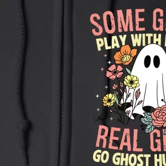 Girl Go Ghost Hunting Paranormal Adventure Ghost Researcher Full Zip Hoodie