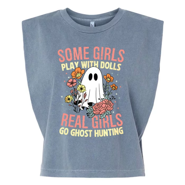 Girl Go Ghost Hunting Paranormal Adventure Ghost Researcher Garment-Dyed Women's Muscle Tee