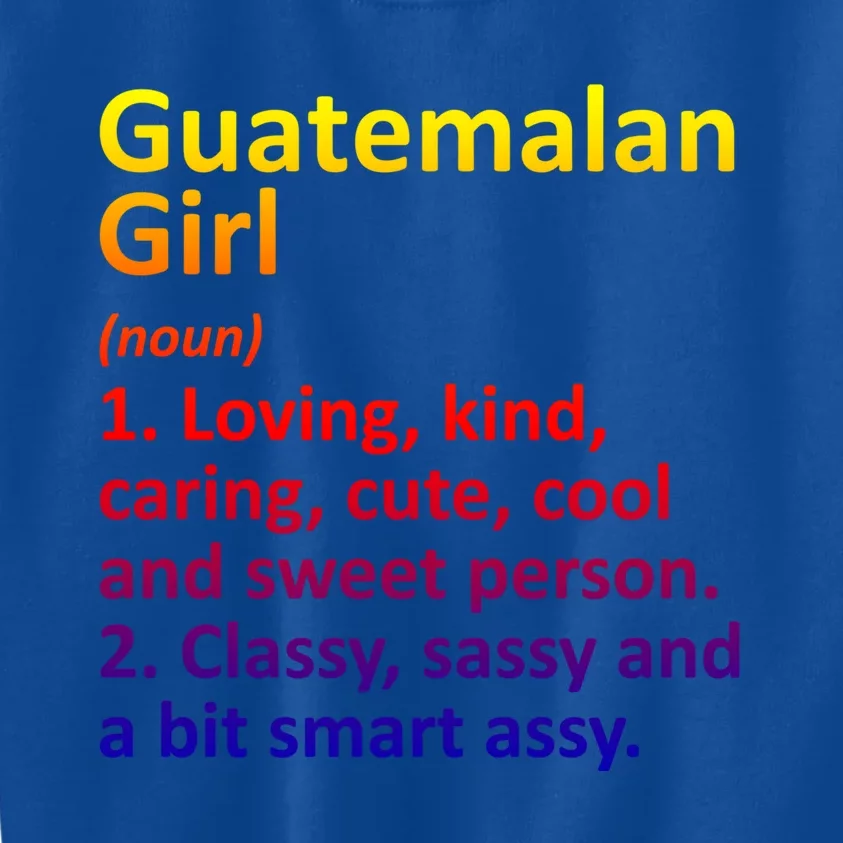 Guatemalan Guatemala Gift Funny Country Roots Descent Funny Gift Kids Sweatshirt