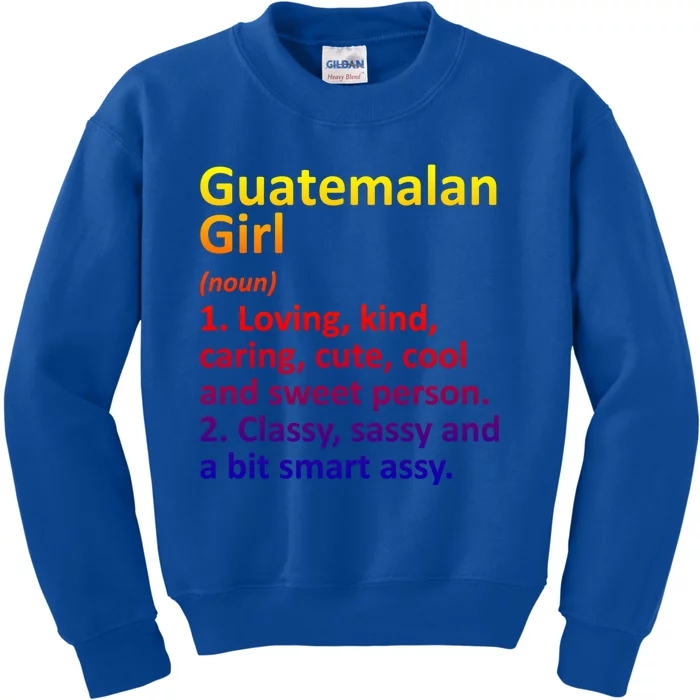 Guatemalan Guatemala Gift Funny Country Roots Descent Funny Gift Kids Sweatshirt