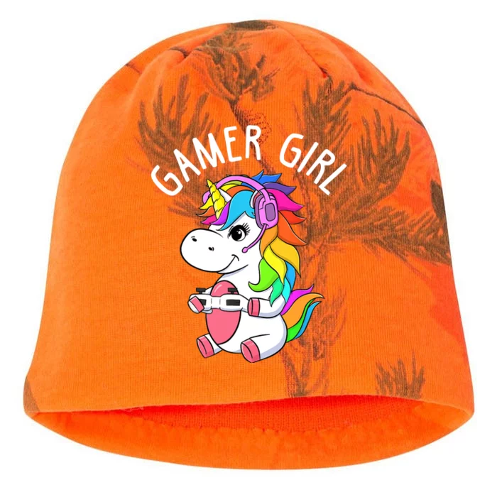 Gamer Girl Gaming Unicorn Cute Video Game Gift Wo Girl Kati - Camo Knit Beanie