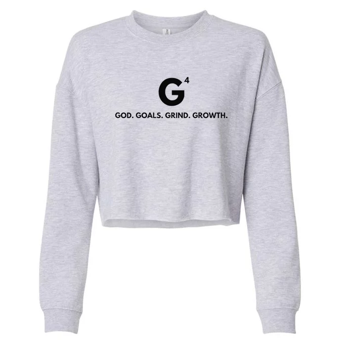 G4 God. Goals. Grind. Growth. Cropped Pullover Crew