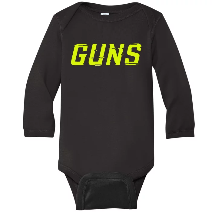 Guns Glitch Baby Long Sleeve Bodysuit