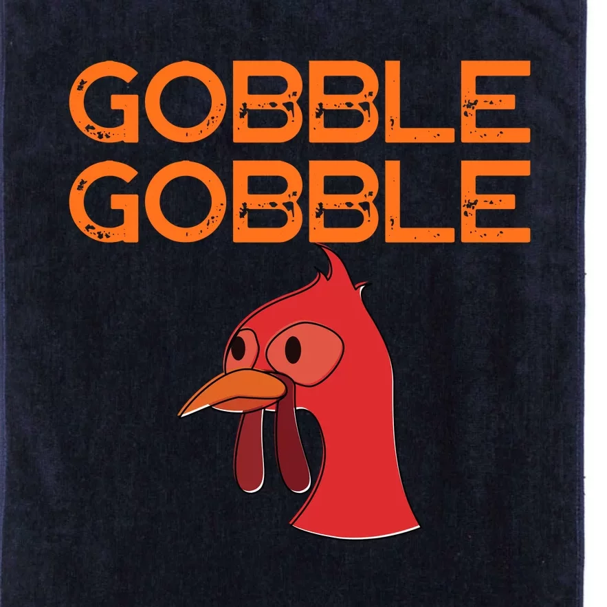 Gobble Gobble Gobble Thanksgiving Turkey Platinum Collection Golf Towel