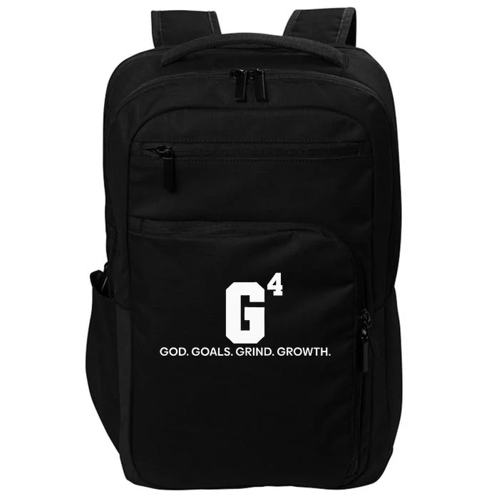 G4 God Goals Grind Growth Funny Christian Impact Tech Backpack