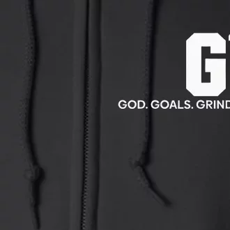 G4 God Goals Grind Growth Funny Christian Full Zip Hoodie