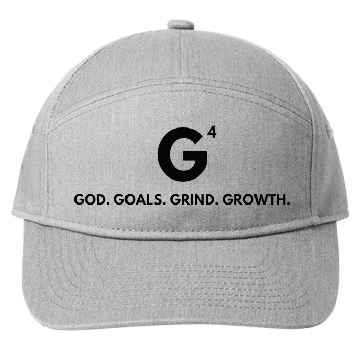 G4 God. Goals. Grind. Growth. 7-Panel Snapback Hat