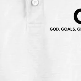 G4 God. Goals. Grind. Growth. Dry Zone Grid Performance Polo