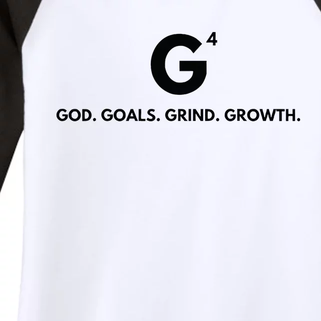 G4 God. Goals. Grind. Growth. Women's Tri-Blend 3/4-Sleeve Raglan Shirt