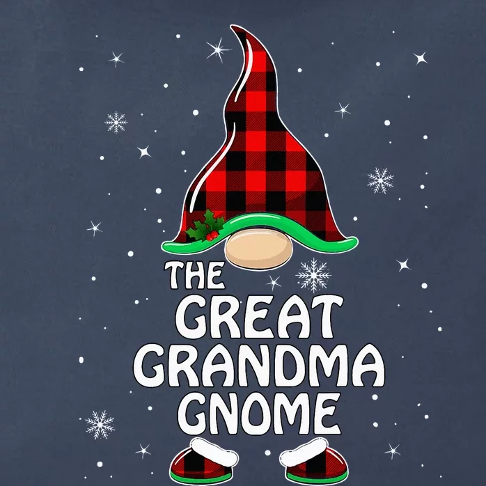 Great Grandma Gnome Buffalo Plaid Matching Family Christmas Zip Tote Bag