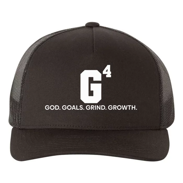 G4 God Goals Grind Growth Funny Christian Yupoong Adult 5-Panel Trucker Hat