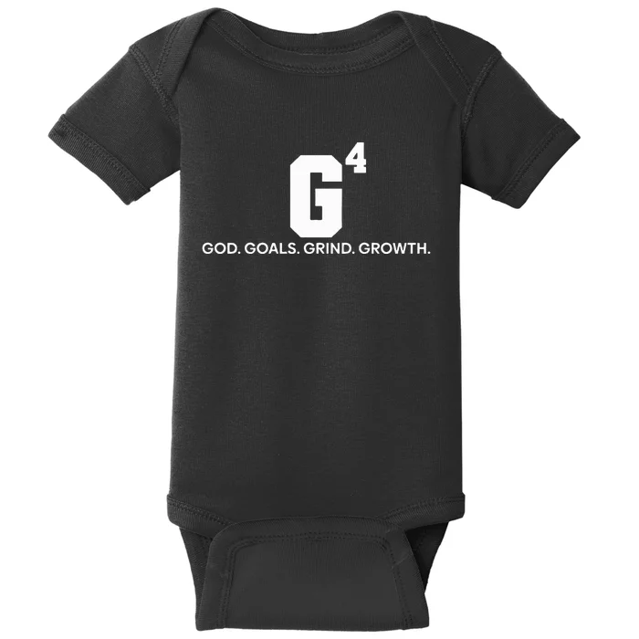 G4 God Goals Grind Growth Funny Christian Baby Bodysuit