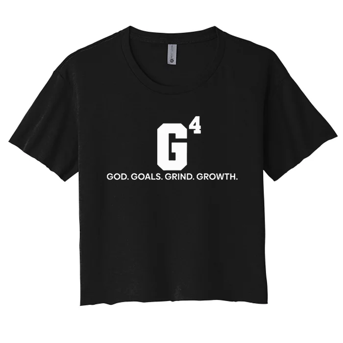 G4 God Goals Grind Growth Funny Christian Women's Crop Top Tee