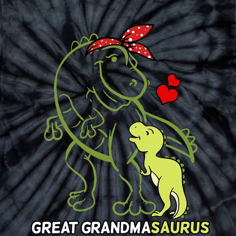 Great Grandmasaurus Great Grandma Dinosaur Baby Tie-Dye T-Shirt