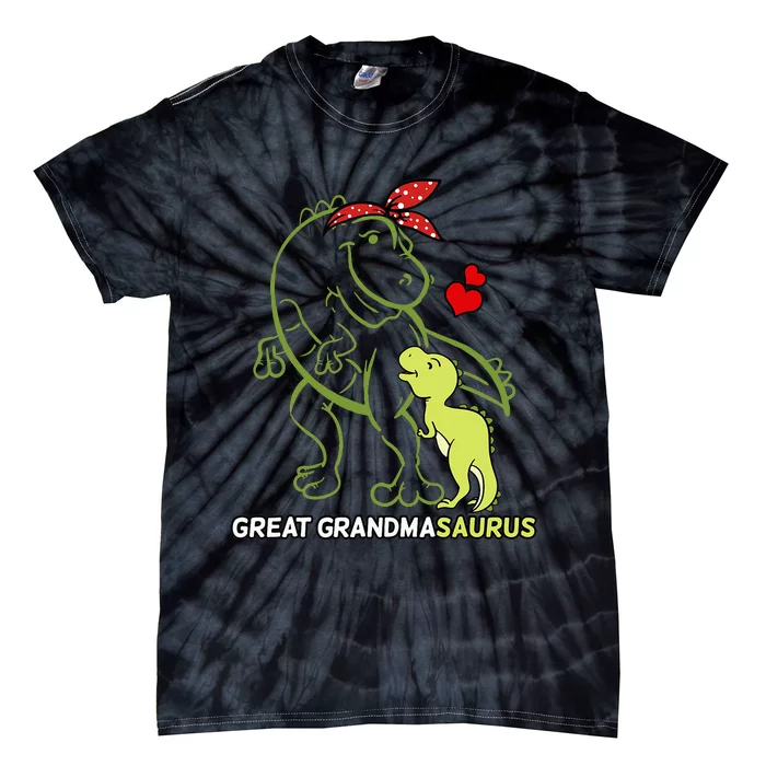 Great Grandmasaurus Great Grandma Dinosaur Baby Tie-Dye T-Shirt