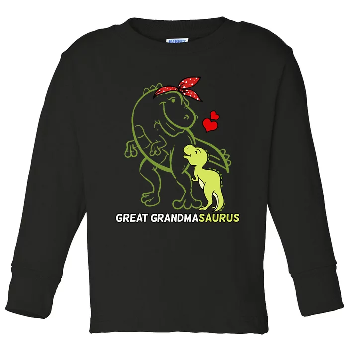 Great Grandmasaurus Great Grandma Dinosaur Baby Toddler Long Sleeve Shirt