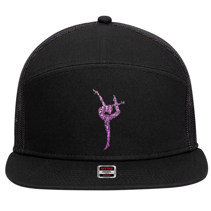 Gymnastics Gymnast 7 Panel Mesh Trucker Snapback Hat