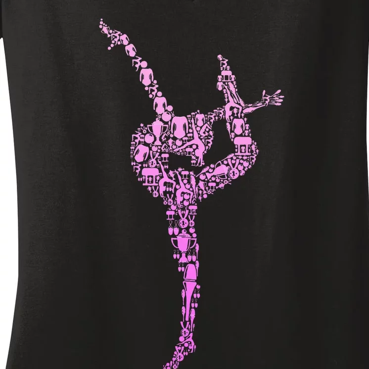 Gymnastics Gymnast Women's V-Neck T-Shirt