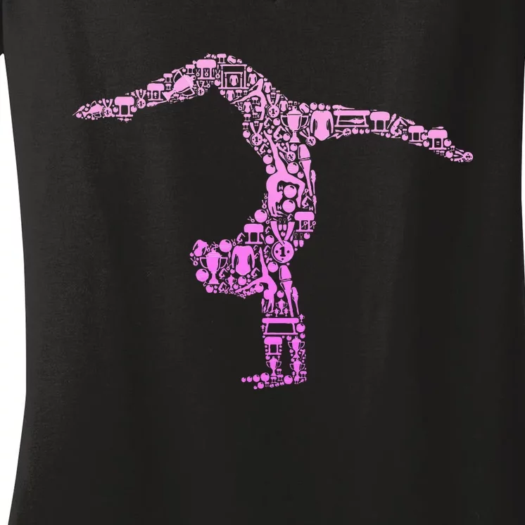 Gymnastics Gymnast Women's V-Neck T-Shirt