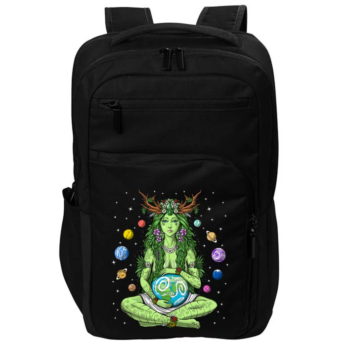 Gaia Greek Goddess Pagan Mother Earth Hippie Nature Witchy Cool Gift Impact Tech Backpack