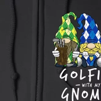 Garden gnome golf lover golfing retirement sarcastic joke Full Zip Hoodie